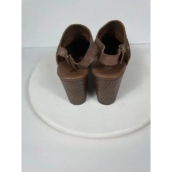 orks Women's Brown Leather Clog Heel Size 8M Q42923 - Picture 5 of 9